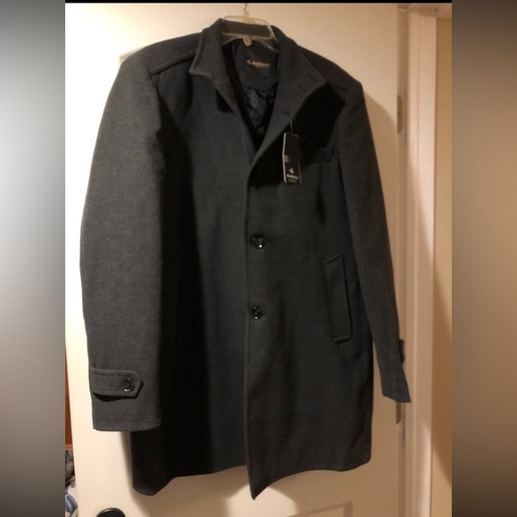 NWT Dewberry Couture Deluxe wool coat black - Picture 1 of 8